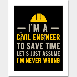 Funny Civil Engineer Posters and Art